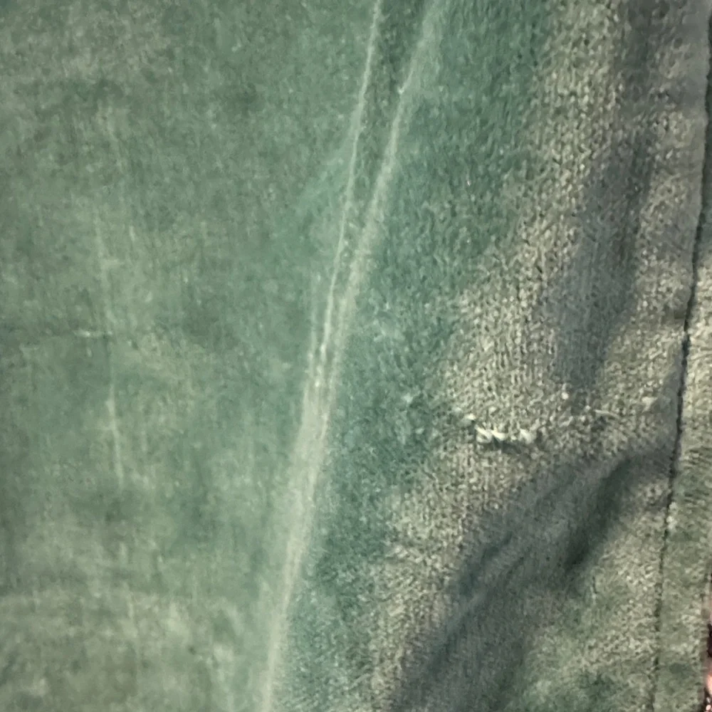 Homewear Velvet Green Table Runner with Striped Ruffle NWT